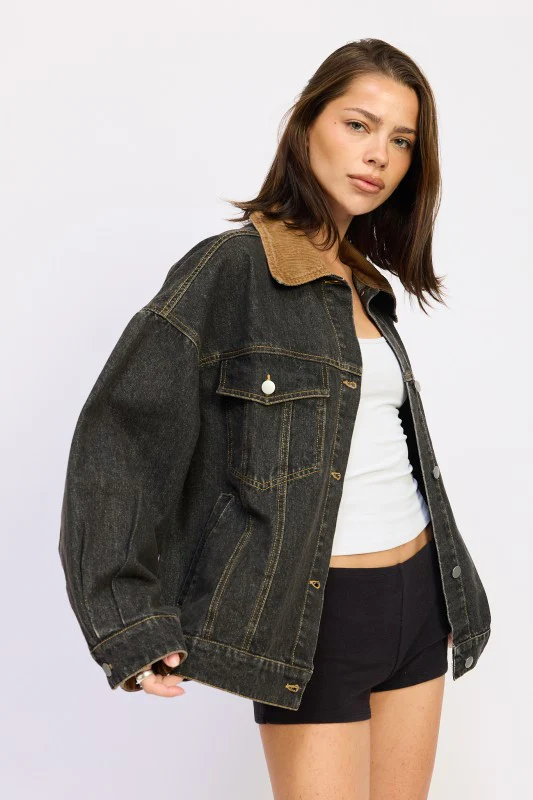 MIX MEDIA OVERSIZE DENIM JACKET - Image 9