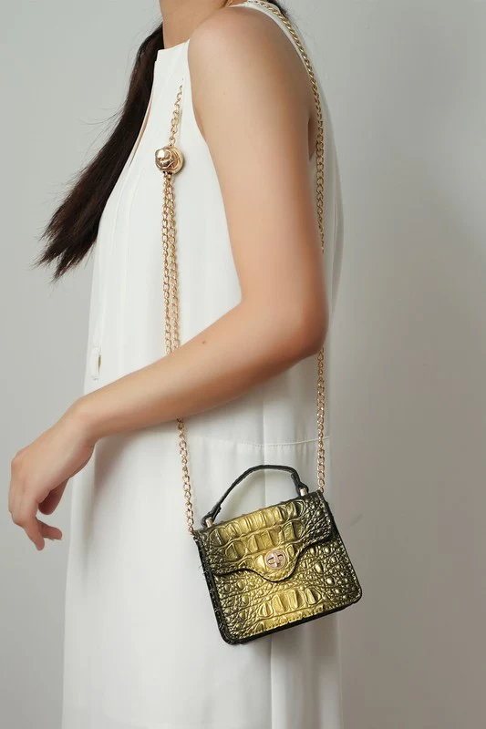 MKF Luxe Mini Satchel with Chain Strap by Mia K - Image 2