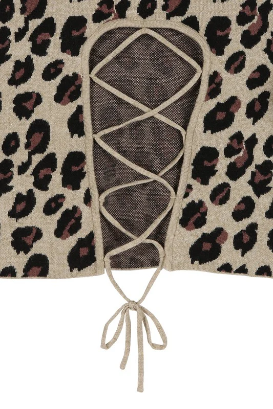 Mock neck lace-up open back top - Image 21