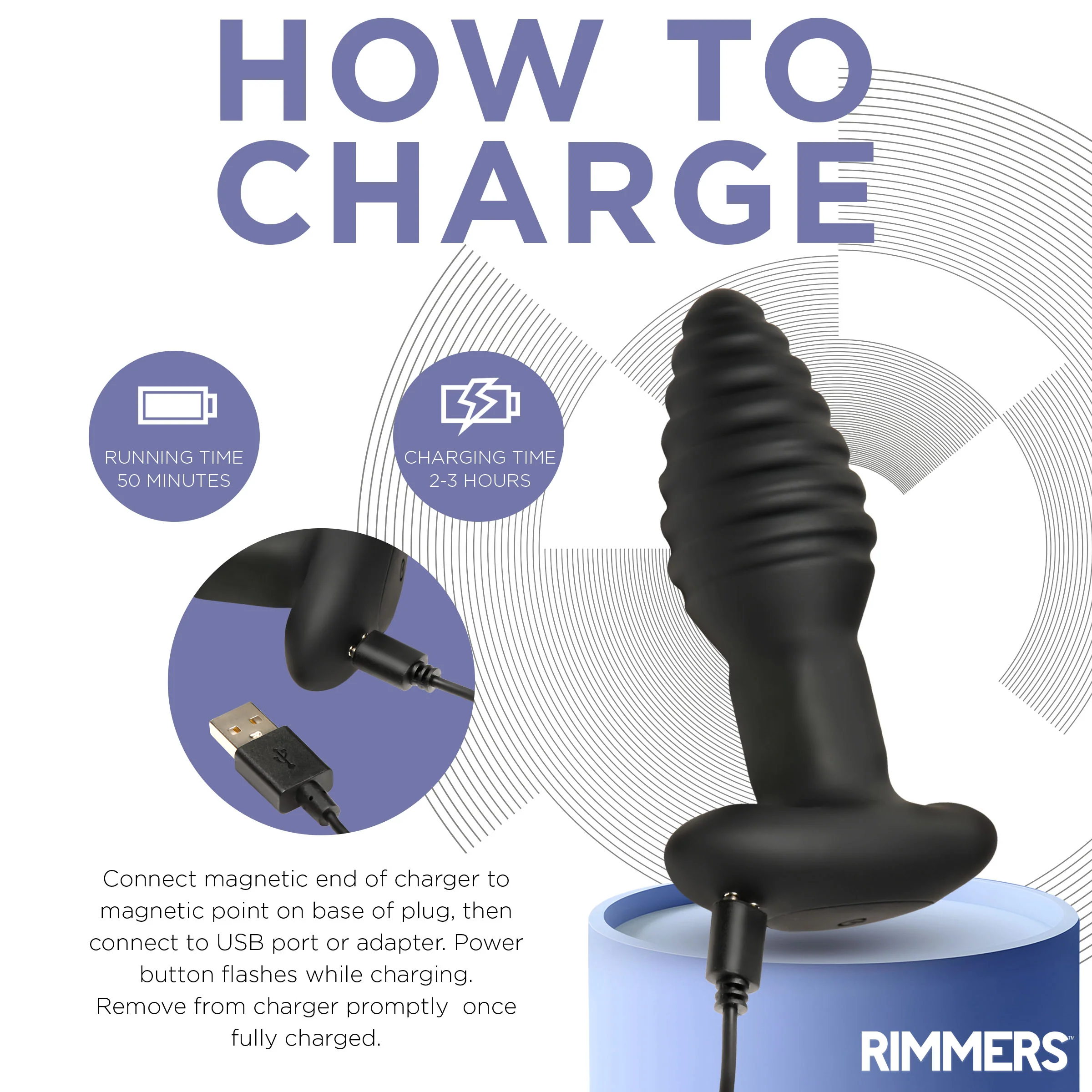 Model-e Vibrating Rimming Plug With Remote - Image 2