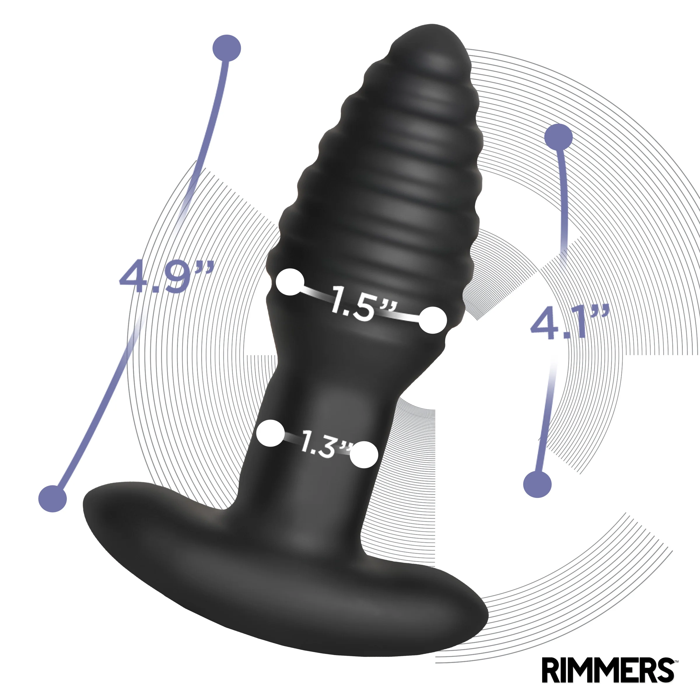 Model-e Vibrating Rimming Plug With Remote - Image 5