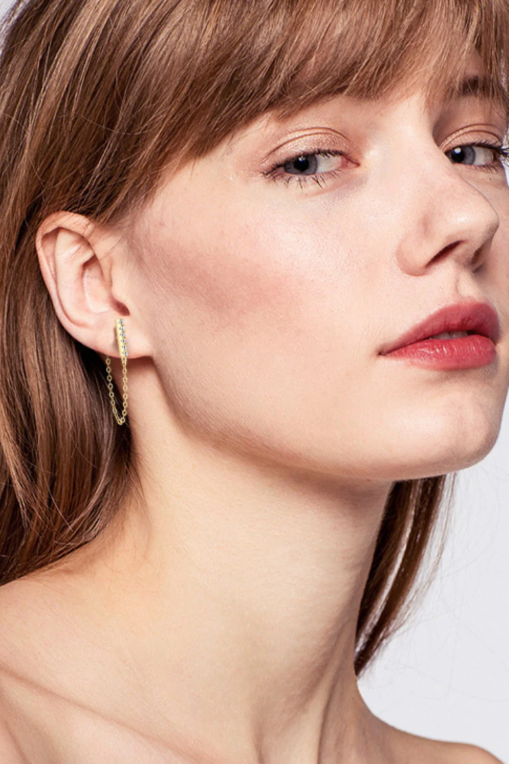 Moissanite 925 Sterling Silver Connected Earrings - Image 9