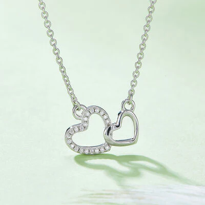 Moissanite 925 Sterling Silver Heart Necklace - Image 4