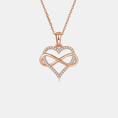Moissanite 925 Sterling Silver Heart Shape Necklace - Image 5