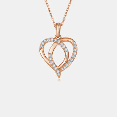 Moissanite 925 Sterling Silver Heart Shape Necklace - Image 5
