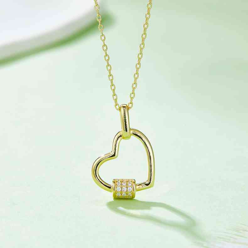 Moissanite 925 Sterling Silver Heart Shape Necklace - Image 2