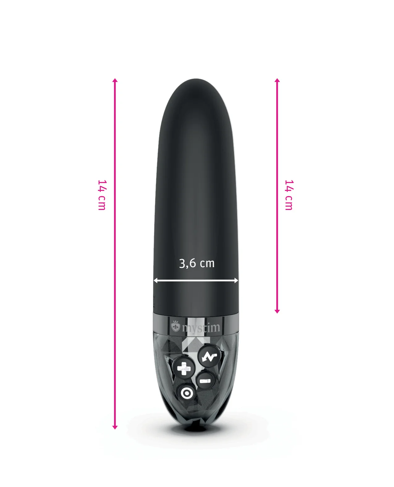 Mystim Sleak Freak eStim Straight Vibrator - Black - Image 4