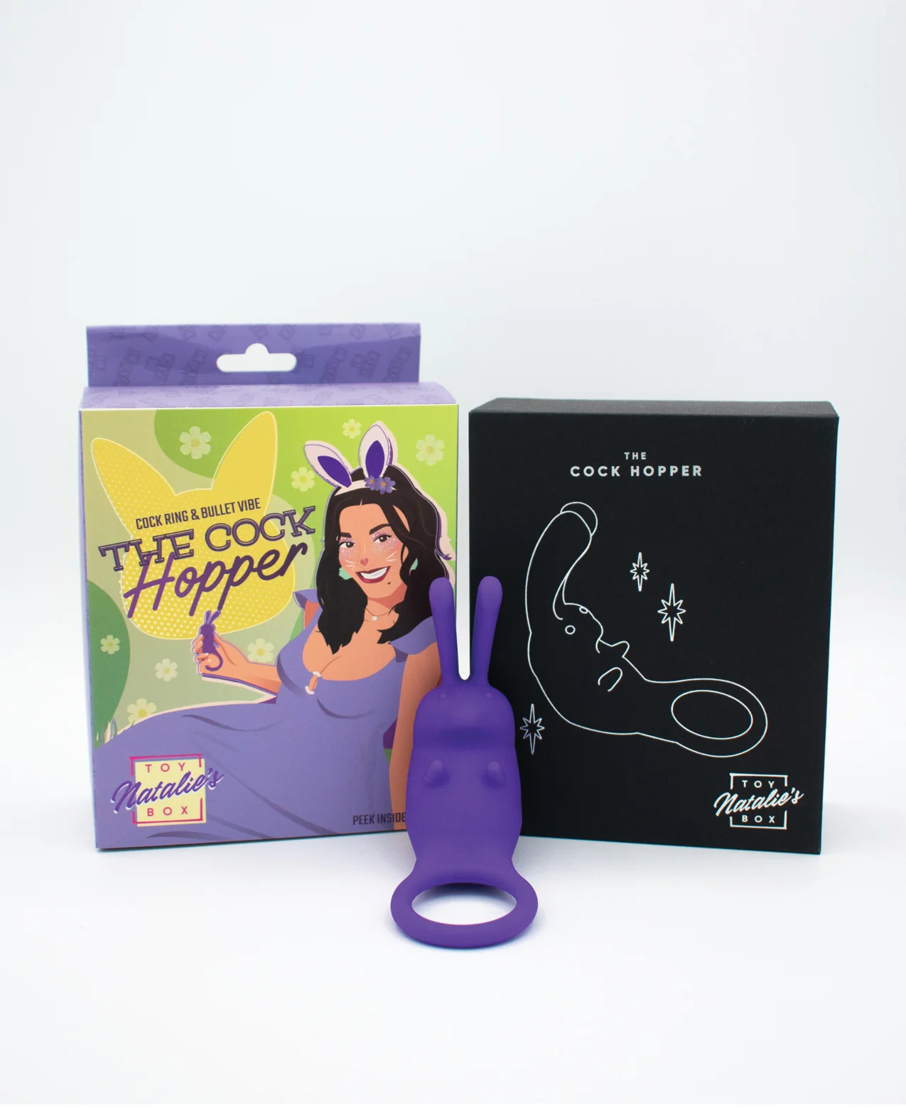 Natalie's Toy Box The Cock Hopper Cock Ring & Bullet Vibrator - Purple - Image 4