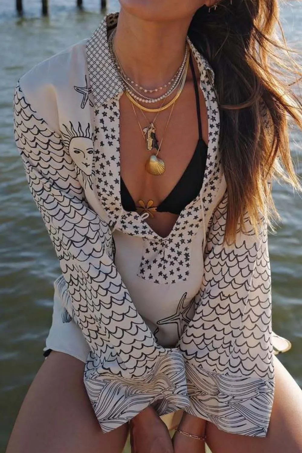 Nautical Print Top and Shorts Set - Image 4