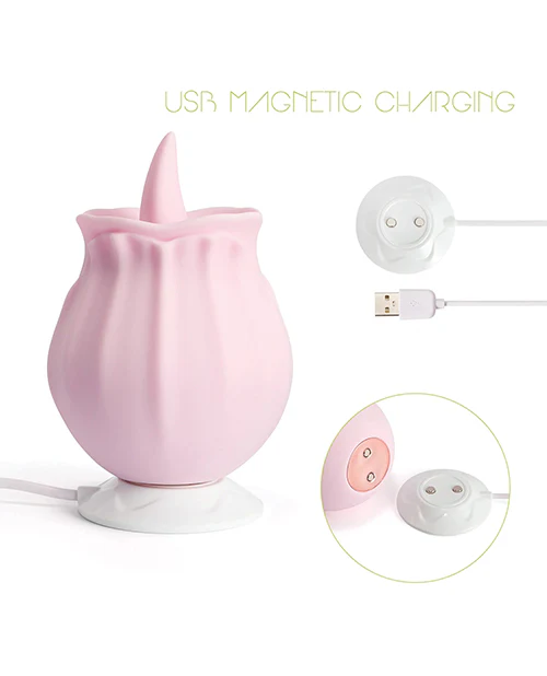 Nectar Clit Licking Rose Vibrator - Pink - Image 4