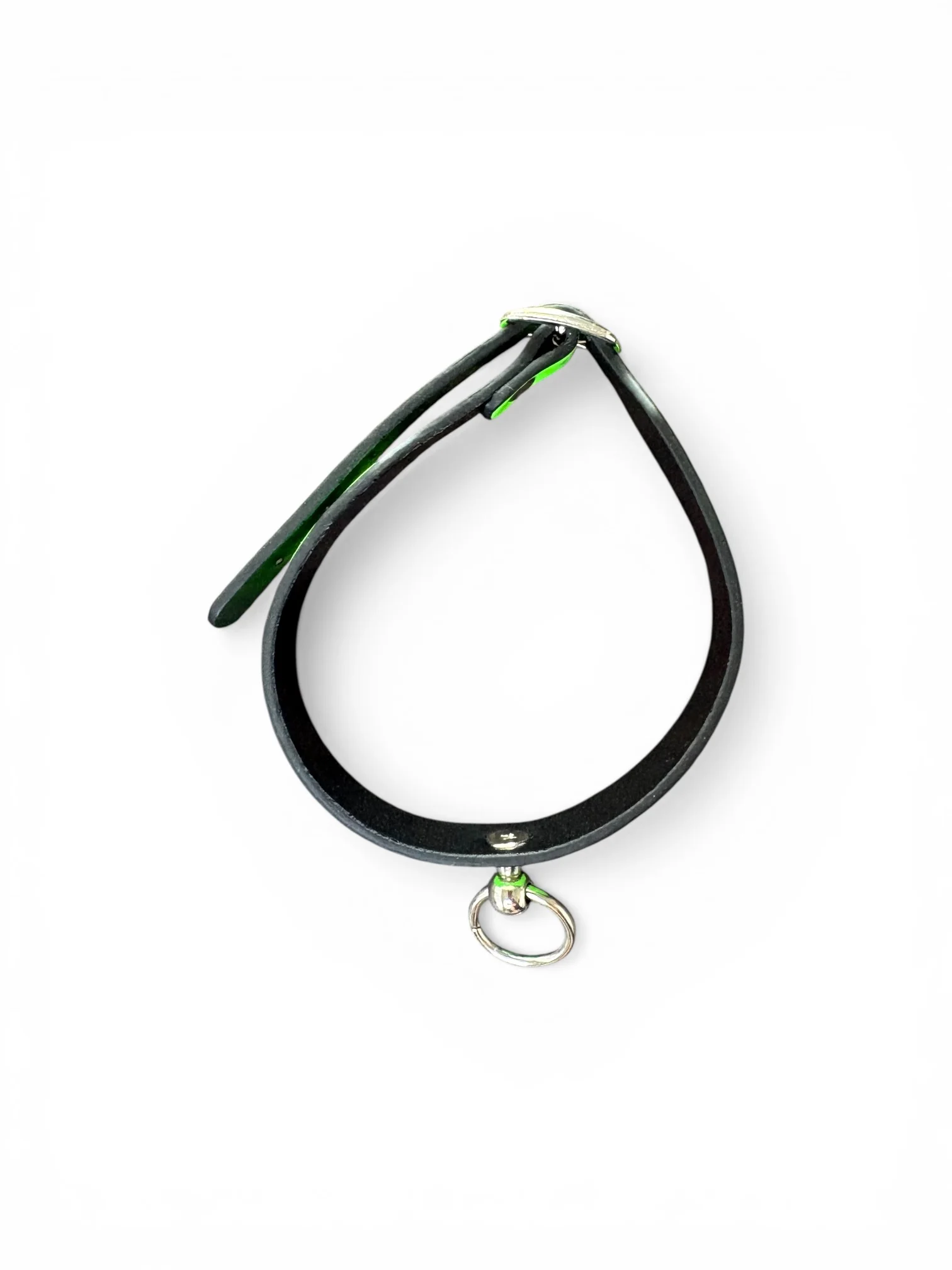 Neon Green Luxury Bondage Collar - Image 4