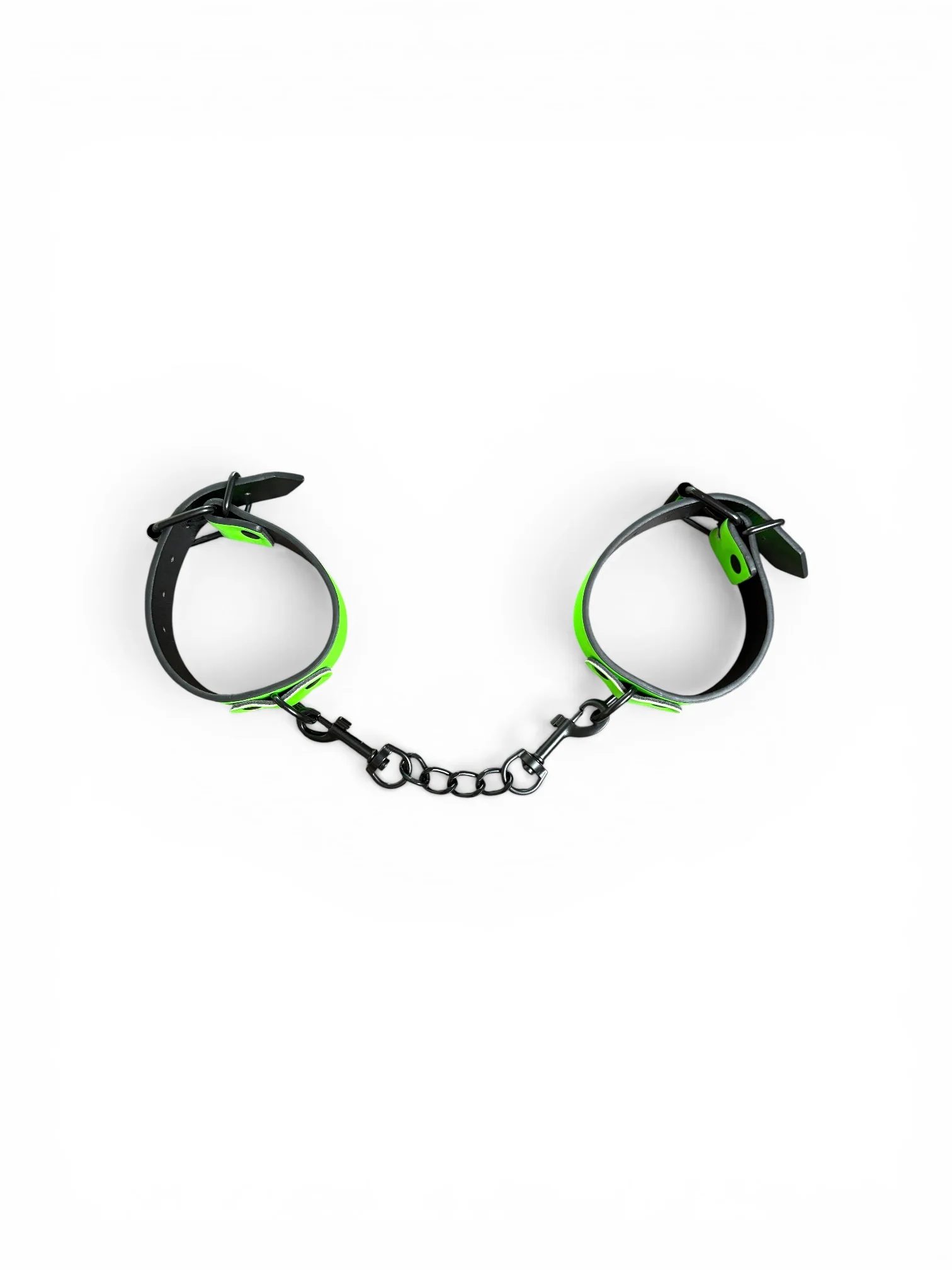 Neon Pulse Adjustable Sex Cuffs – Electric Green - Image 2