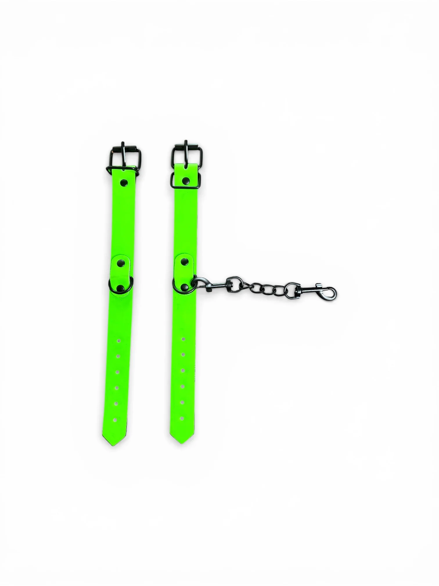 Neon Pulse Adjustable Sex Cuffs – Electric Green - Image 3