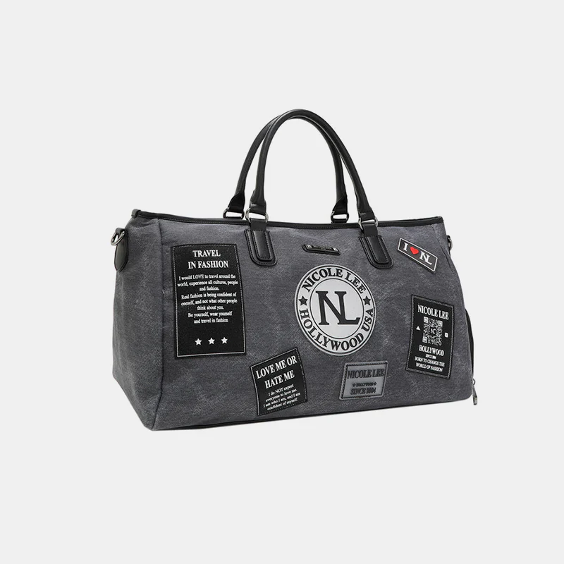 Nicole Lee USA Denim Patch Duffel - Image 3