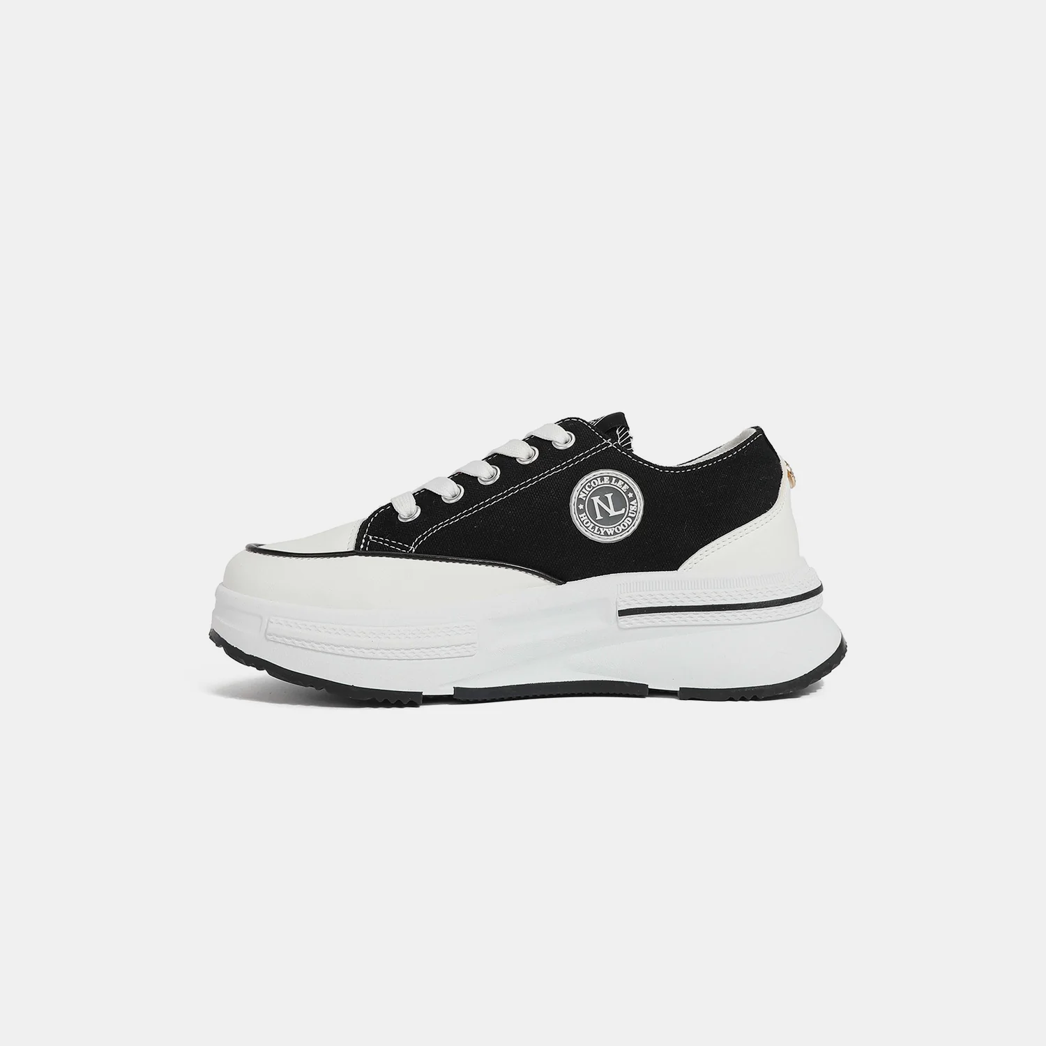Nicole Lee USA Embroidery Detail Platform Lace-Up Sneakers - Image 4