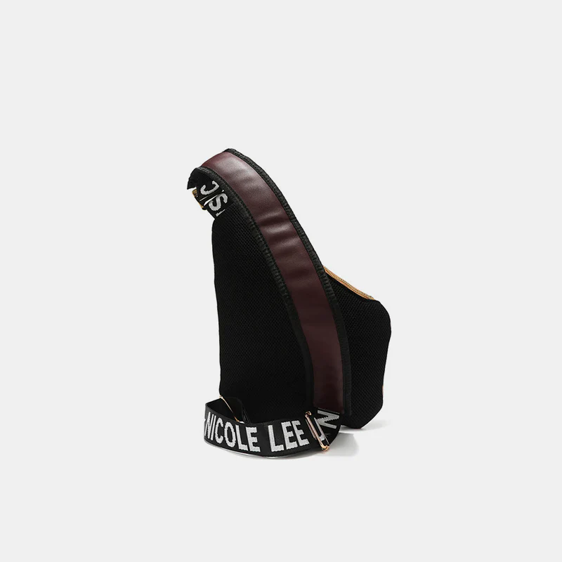 Nicole Lee USA Vegan Leather Leopard & Lip Pattern Crossbody Bag - Image 7