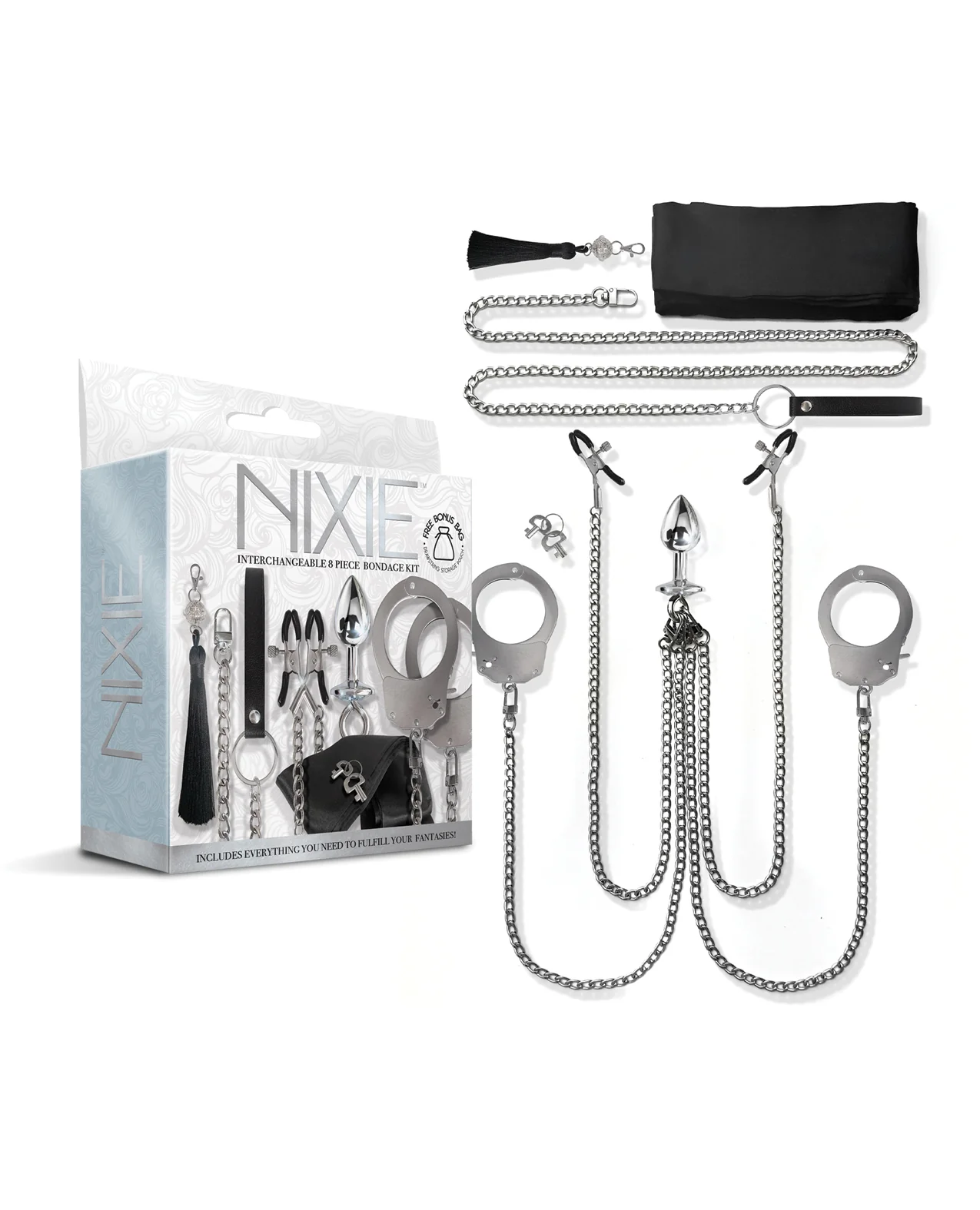 Nixie Interchangeable 8 pc Bondage Kit