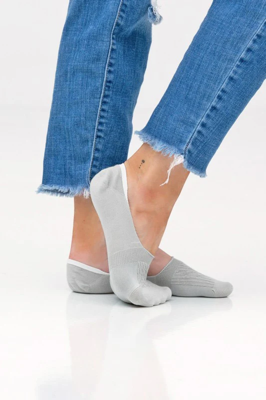 No Slip Cable Knit Sneaker Socks - 3 Pack - Image 3