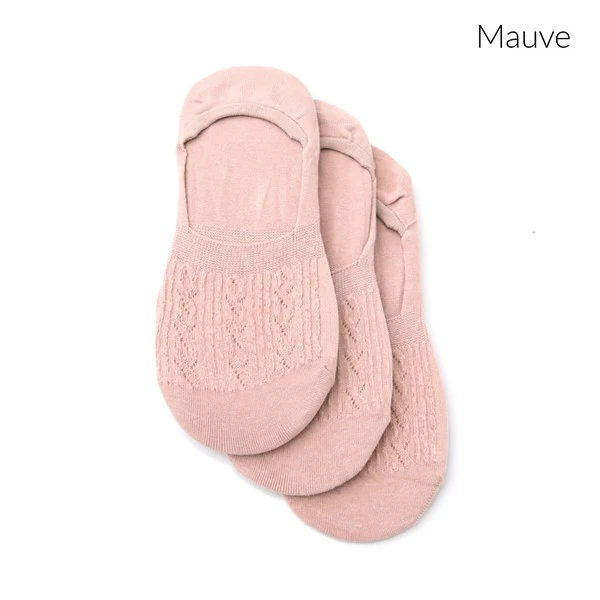 No Slip Cable Knit Sneaker Socks - 3 Pack - Image 9