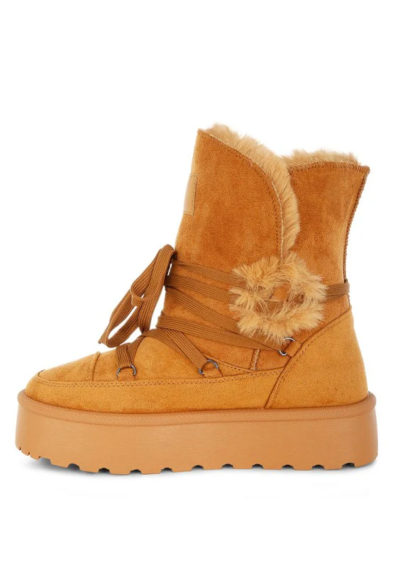 Noaya Chunky Faux Fur Snow Boots - Image 11