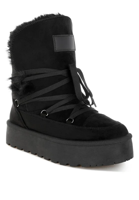 Noaya Chunky Faux Fur Snow Boots - Image 5