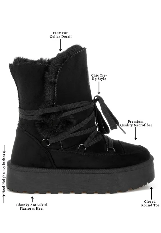 Noaya Chunky Faux Fur Snow Boots - Image 9