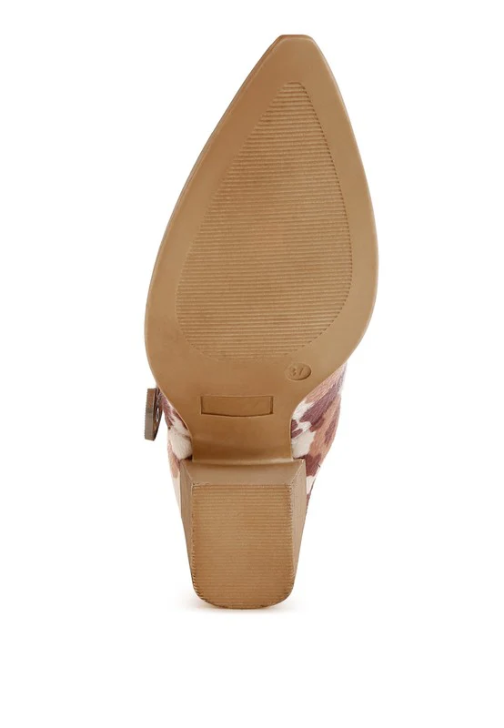 Nometa Faux Suede Buckle Detail Mules - Image 8