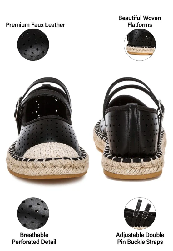 Noori Woven Dual Buckle Sandals - Image 7