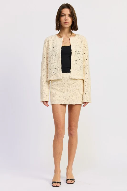 NOVELTY MACRAME MINI SKIRT