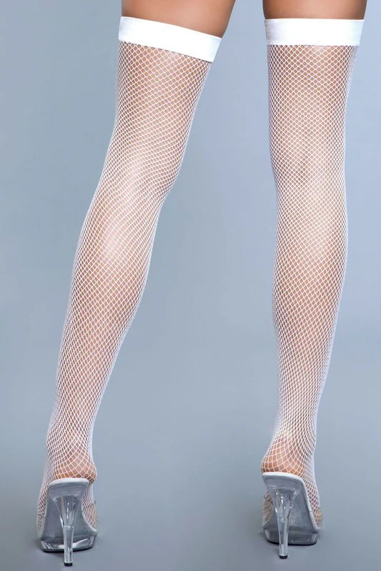 Nylon Fishnet Thigh Highs - Image 6