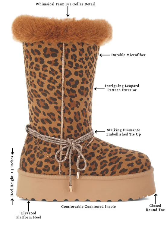 Olonya Fur Collar Anti-Skid Snow Boots - Image 14