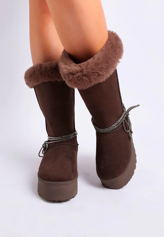 Olonya Fur Collar Anti-Skid Snow Boots - Image 3