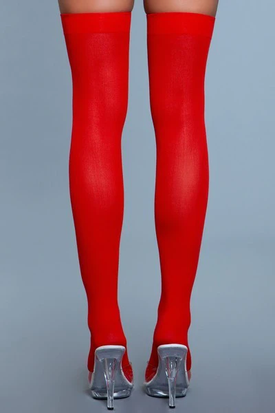 Opaque Nylon Thigh Highs - Image 14