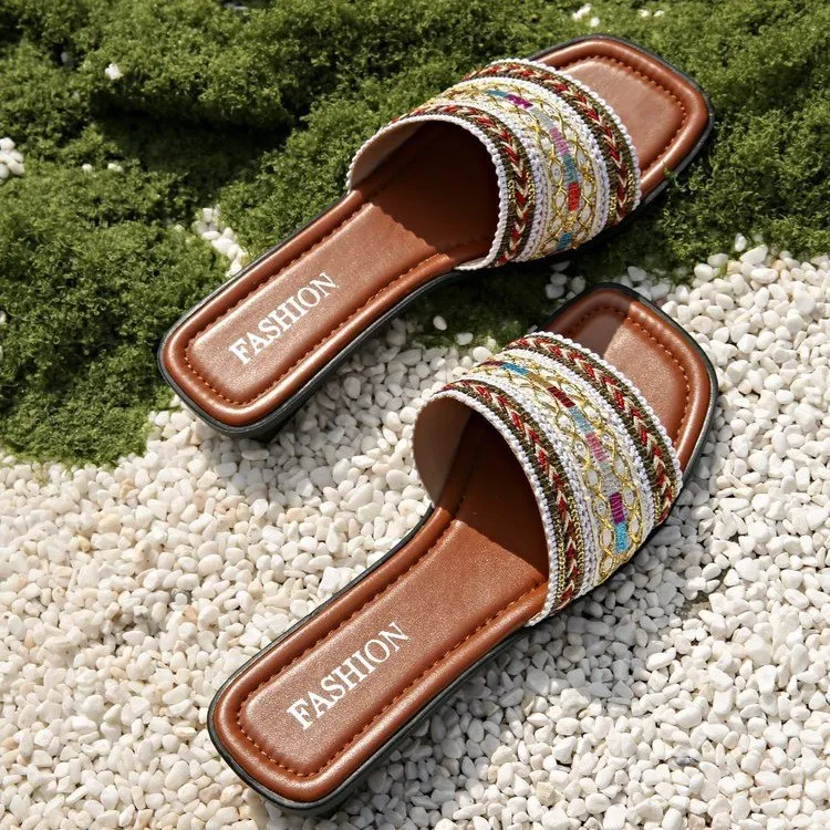 Open Toe Flats Sandals - Image 4