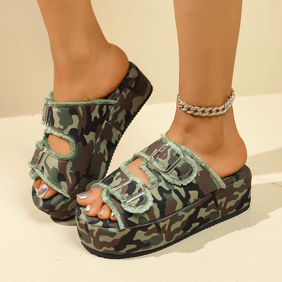 Open Toe Platform Sandals - Image 4