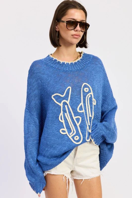 OVERSIZED LONG SLEEVE KNITTED SWEATER - Image 5