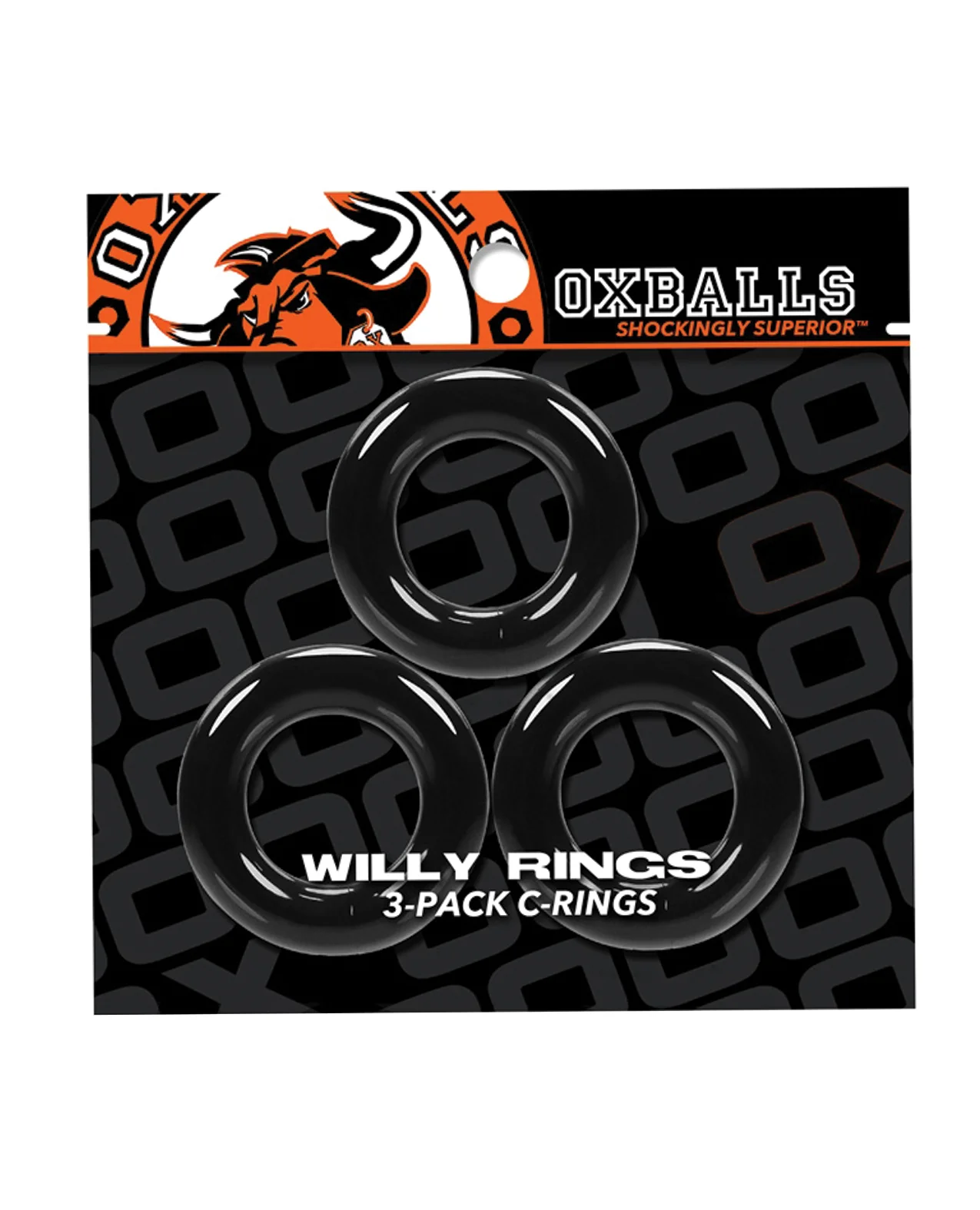 Oxballs Willy Rings - Black Pack of 3 - Image 2