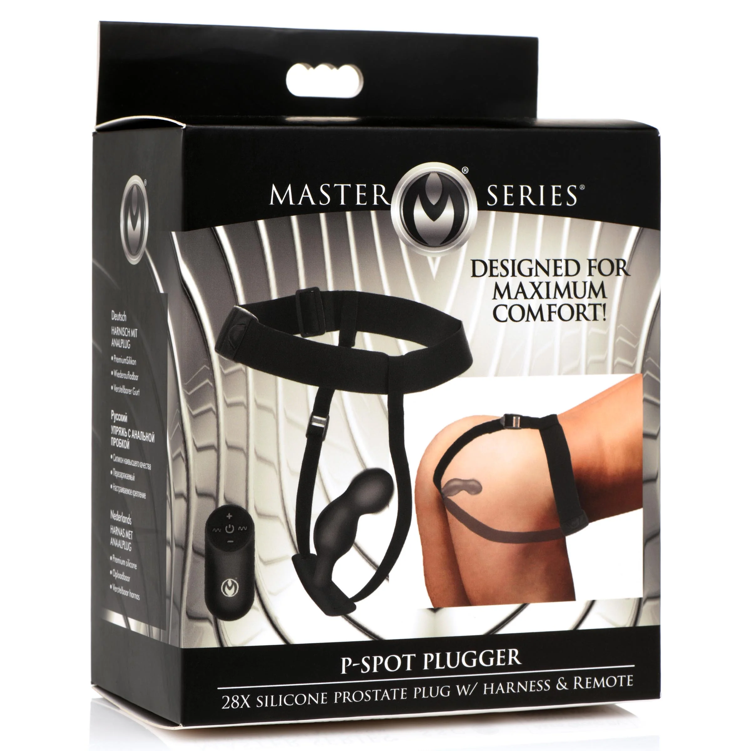 P-spot Plugger 28x Silicone Prostate Plug With Comfort Harness And Remote Control - Image 3