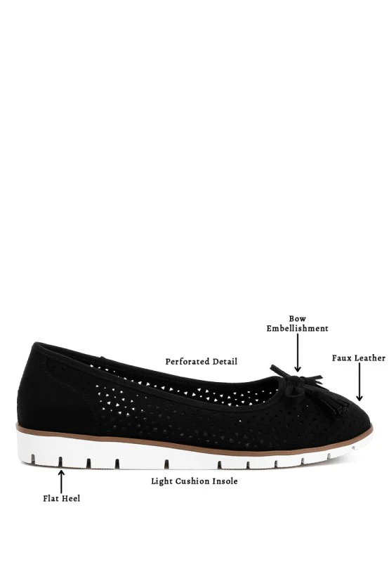 Pacer Perforated Leather Ballerinas - Image 10