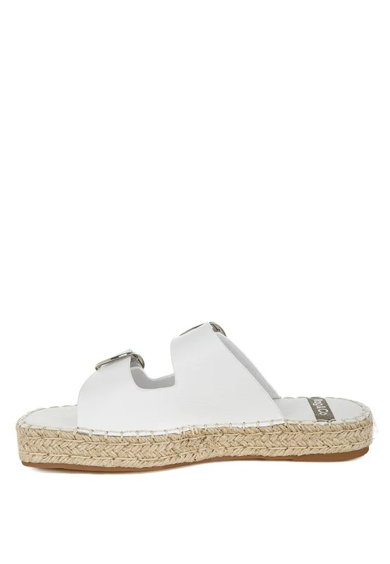 Palala Genuine Soft Leather Square Toe Espadrilles - Image 10