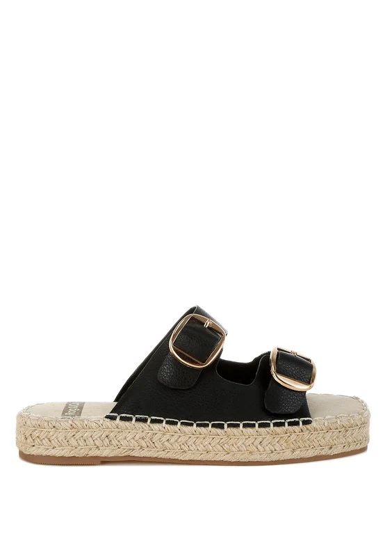 Palala Genuine Soft Leather Square Toe Espadrilles - Image 3