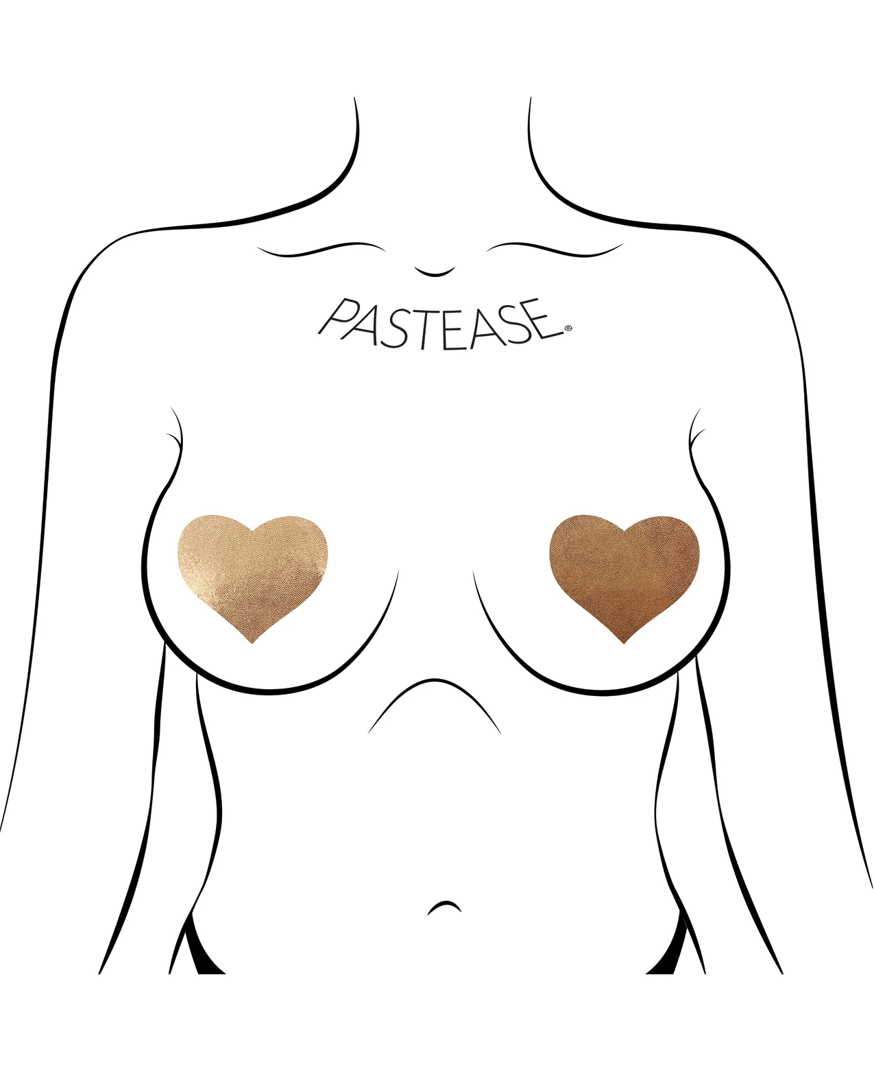 Pastease Basic Love Liquid Heart - Rose Gold O/S - Image 3