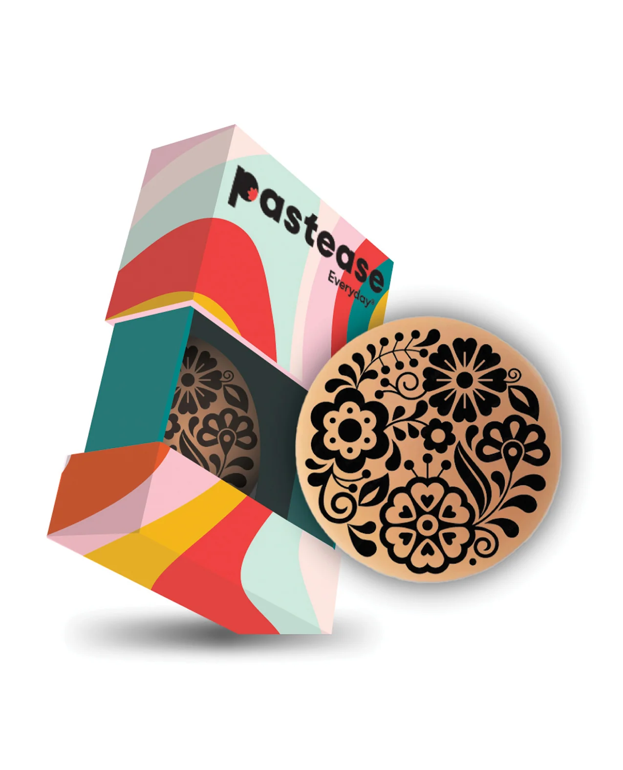 Pastease HALOS Silicone Floral Nipple Covers w/Travel Box - Bloom D+ Cup 10 or More Uses - Image 3