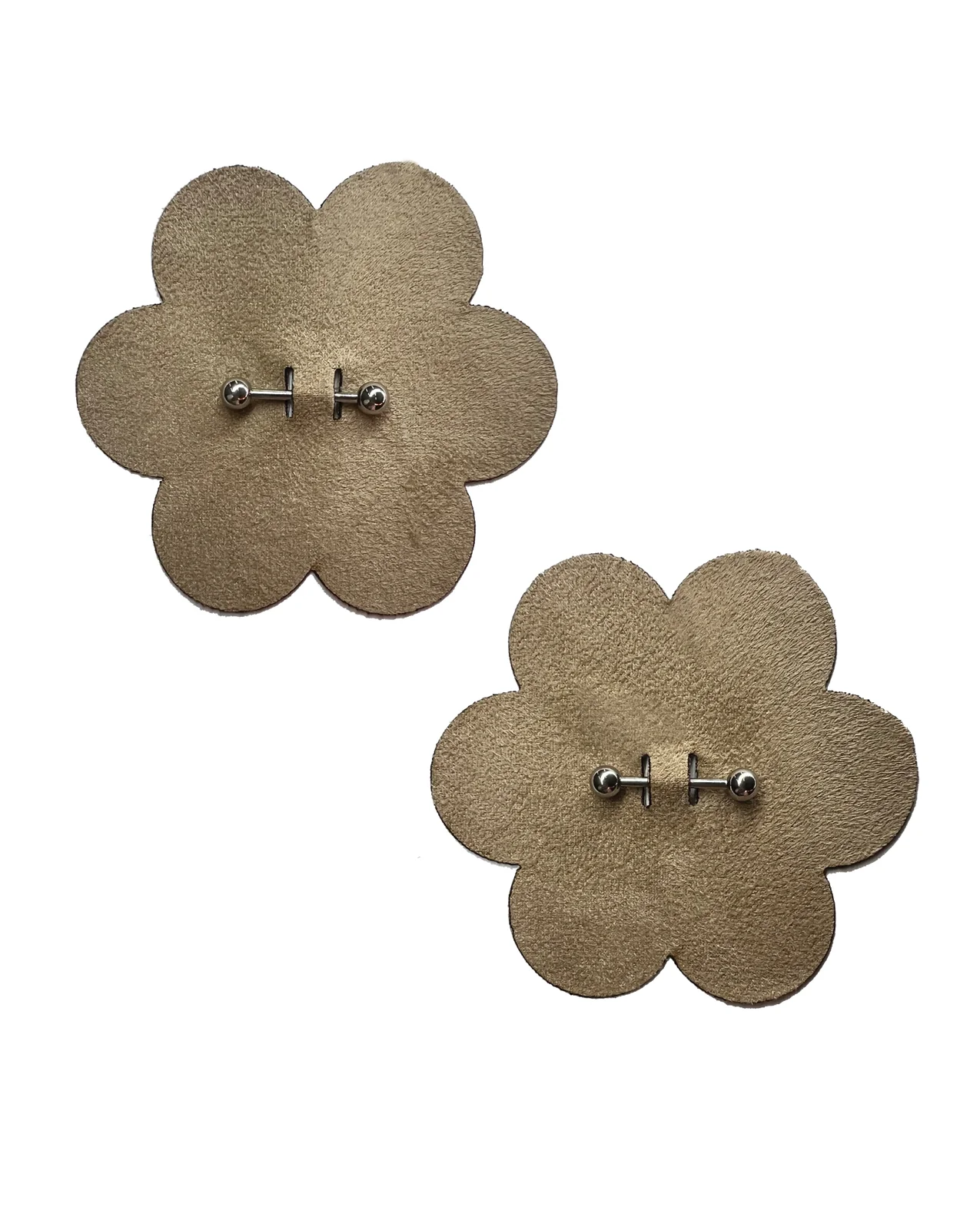 Pastease Pierced Flower Breast Petal w/Barbell Piercing - Nude O/S - Image 2