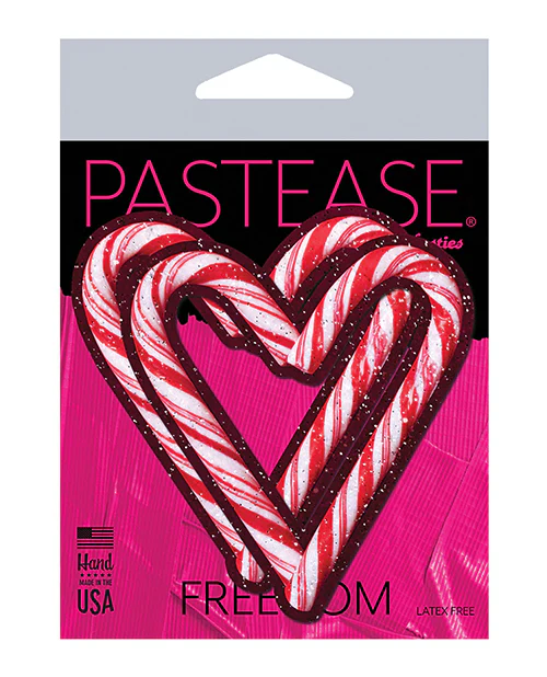 Pastease Premium Holiday Candy Cane Heart - Red/white O/s
