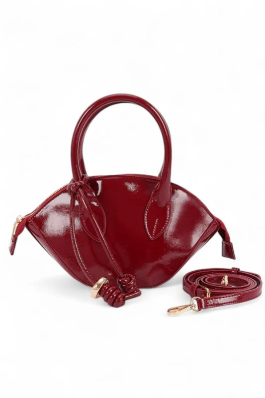 Patent Leather Top Handle Small Clutch - Image 3