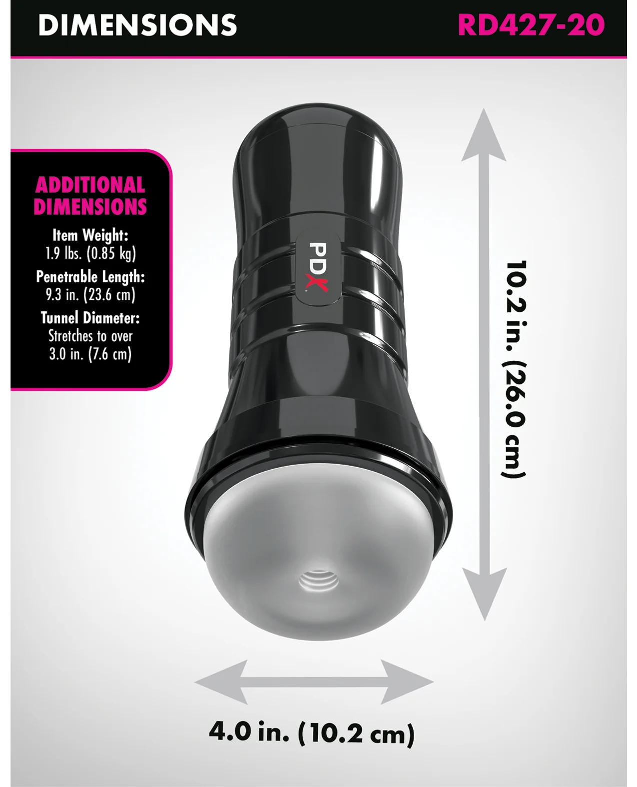 PDX Extreme Wet Stroker Super Slide & Glide XXL - Frosted - Image 5