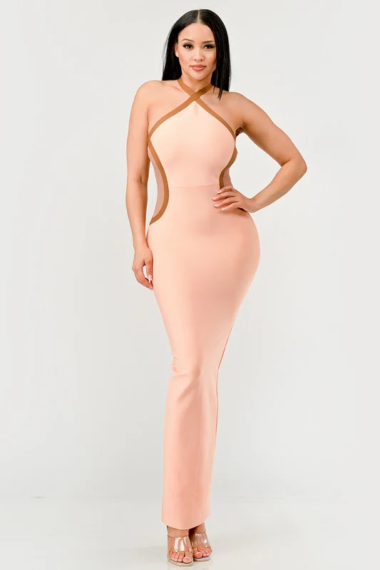 Peaches and Cream Infinity Gown Bandage dress - Image 3