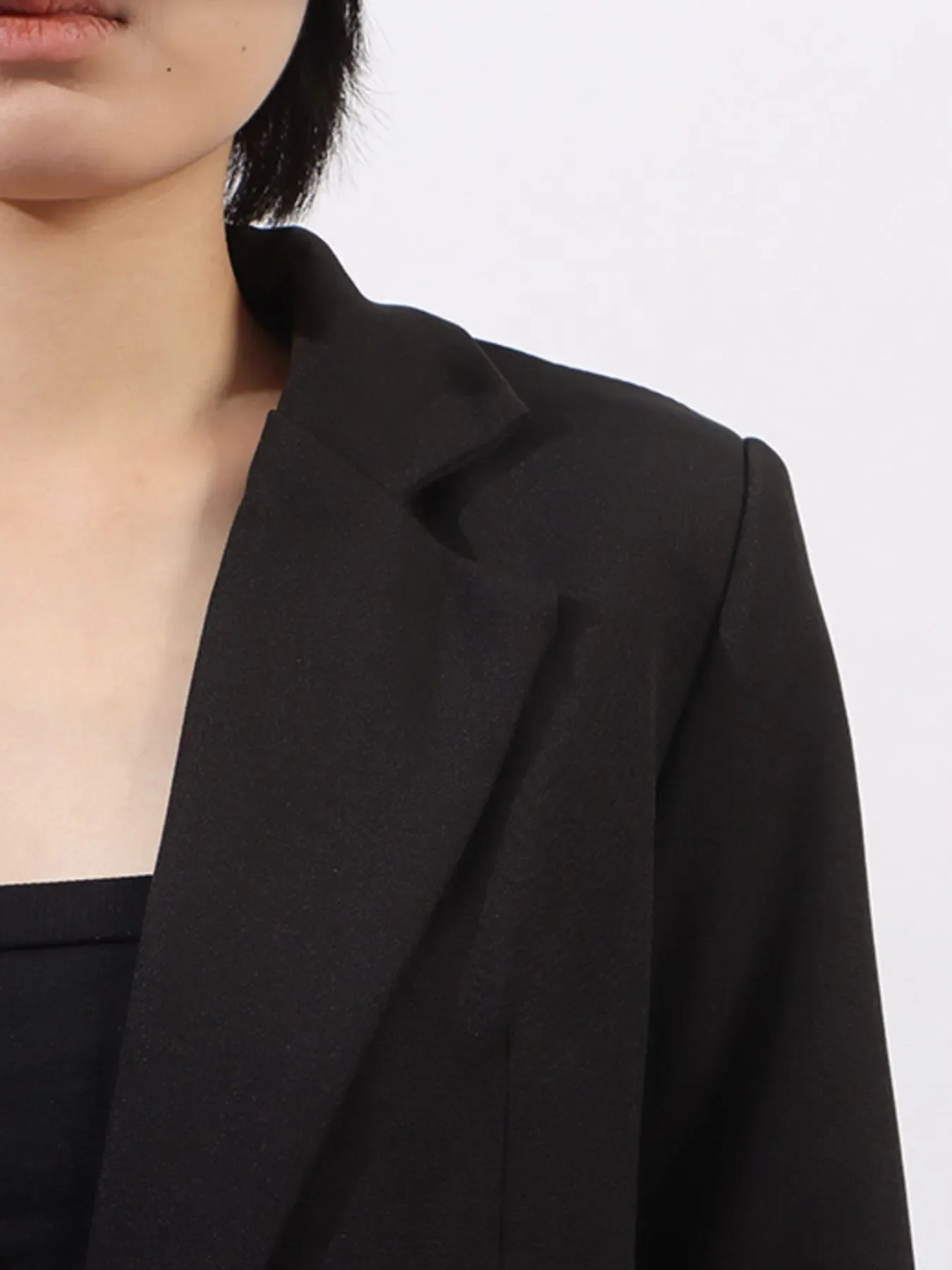 Pearl Detail Flower Lapel Collar Blazer - Image 10