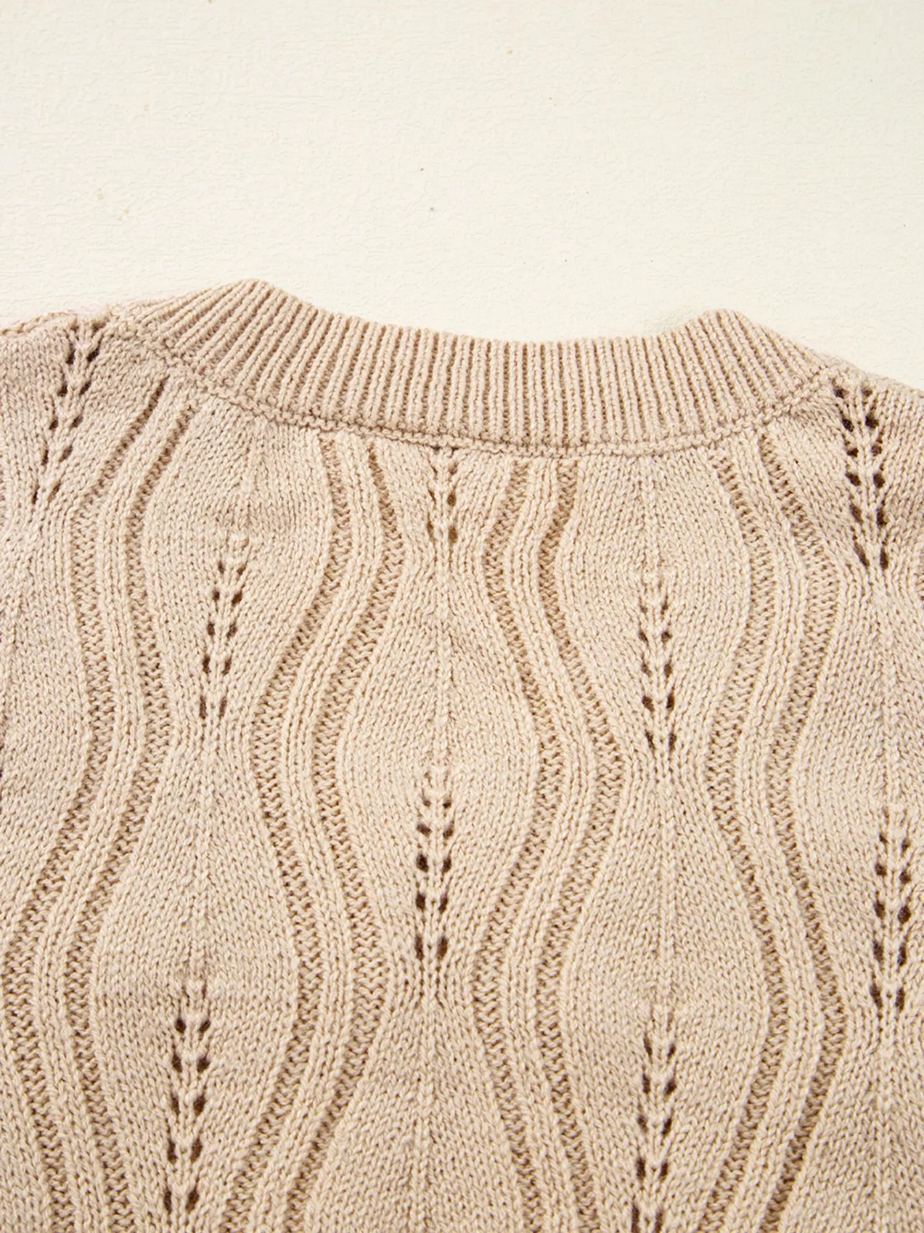 Pearl-Embellished V-Neck Pullover Sweater - Image 14